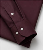 Clewelle Burgundy Premium Formal Shirt sleeve placket and barrel cuff