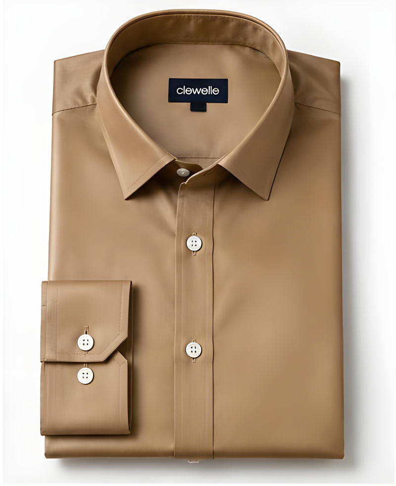 Clewelle Camel Premium Formal Shirt