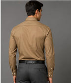 Clewelle Camel Premium Formal Shirt worn, back view
