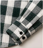 Clewelle Forest Green Check Casual Shirt sleeve placket and barrel cuff