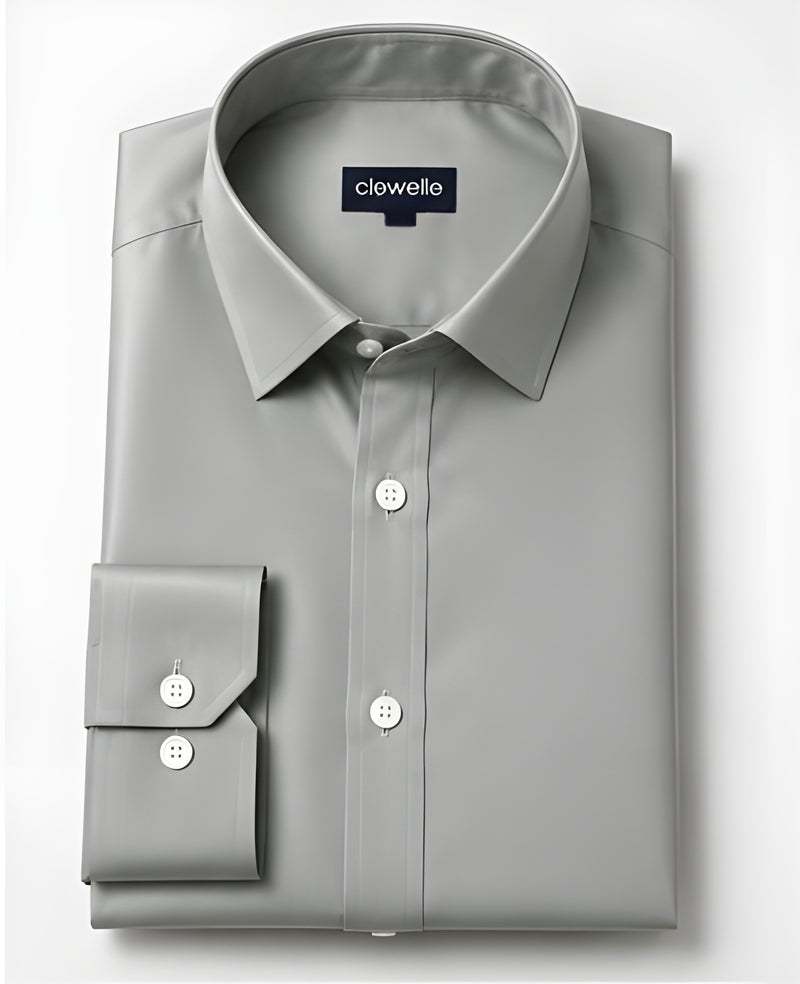 Clewelle Grey Mist Premium Formal Shirt