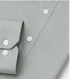 Clewelle Grey Mist Premium Formal Shirt button placket and cuff detail