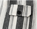 Clewelle Monochrome Stripe Casual Shirt flap chest pocket close-up