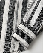 Clewelle Monochrome Stripe Casual Shirt sleeve placket and barrel cuff