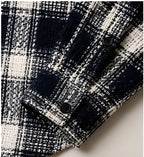 Clewelle Navy Check Casual Shirt sleeve placket and barrel cuff