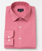 Clewelle Rose Pink Premium Formal Shirt folded flat, full front