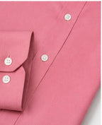 Clewelle Rose Pink Premium Formal Shirt button placket and cuff detail