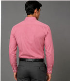 Clewelle Rose Pink Premium Formal Shirt worn, back view