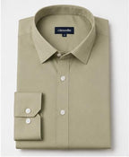 Clewelle Sage Premium Formal Shirt folded flat, full front