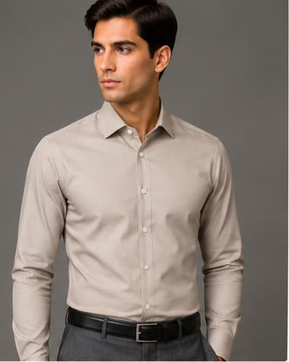 Clewelle Stone Premium Formal Shirt worn, front view