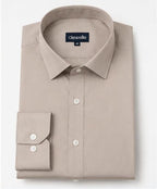 Clewelle Stone Premium Formal Shirt folded flat, full front