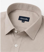Clewelle Stone Premium Formal Shirt collar and brand label close-up